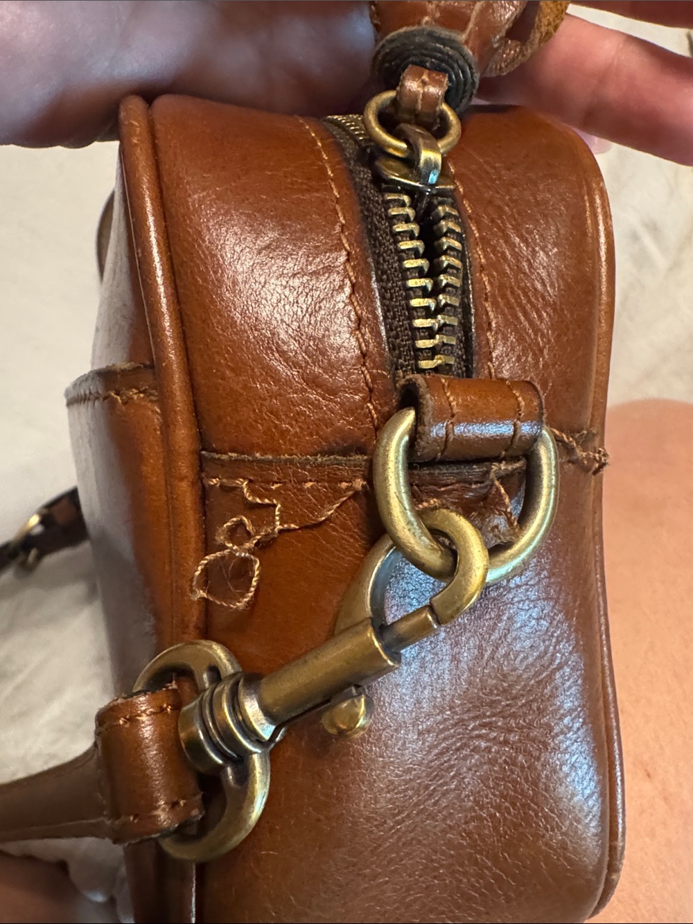 Patricia Nash Cognac Josie Crossbody Bag - Picture 11 of 16